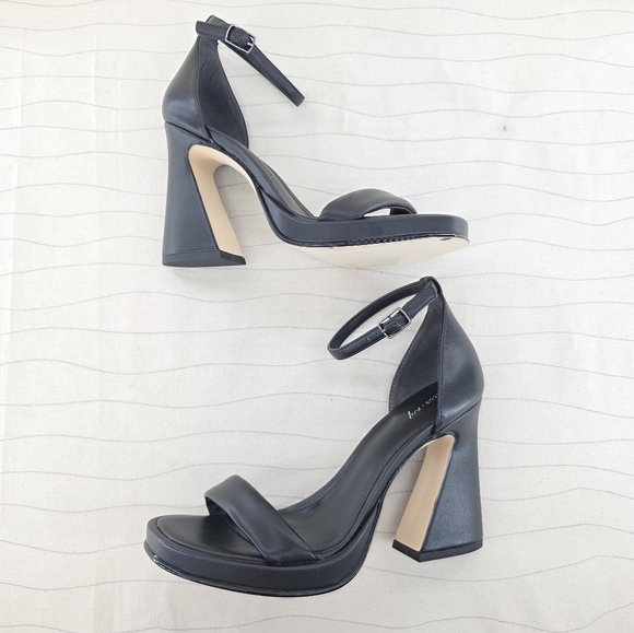 Circus by Sam Edelman Womens Holmes Black High Heeled Sandals Faux Leather Sz 7 - Picture 9 of 11